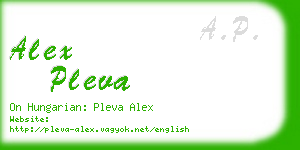 alex pleva business card